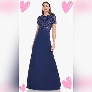 JS Collections Women's Rae Bow Detail Gown Size 2 Worn Once  CONDITION LIKE NEW